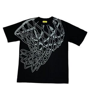 Chinatown Market Smiley Black & Gray Basketball Net Short Sleeve T Shirt Sz XL